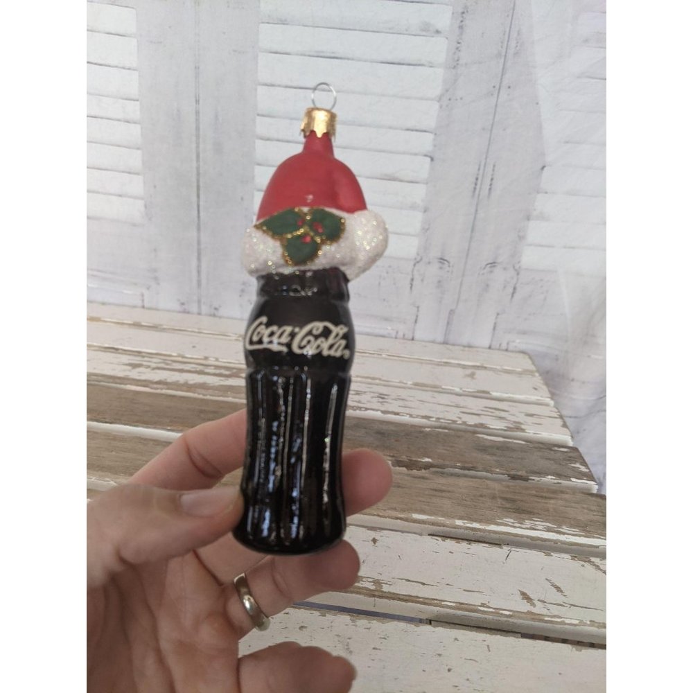 Coca-Cola Bottle Santa hat Christmas holiday tree